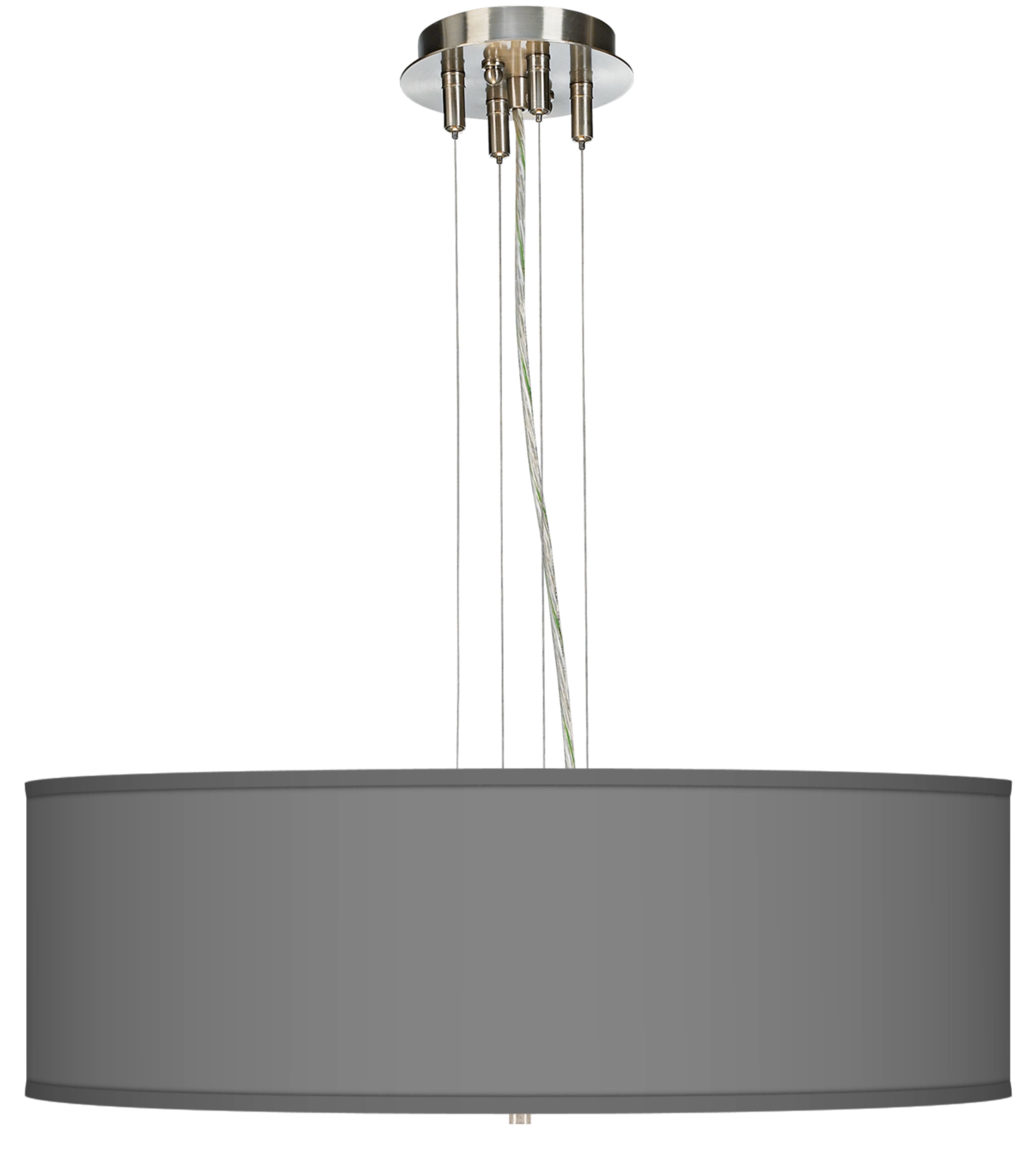 Brushed Nickel  24" Wide Four Light Pendant Chandelier