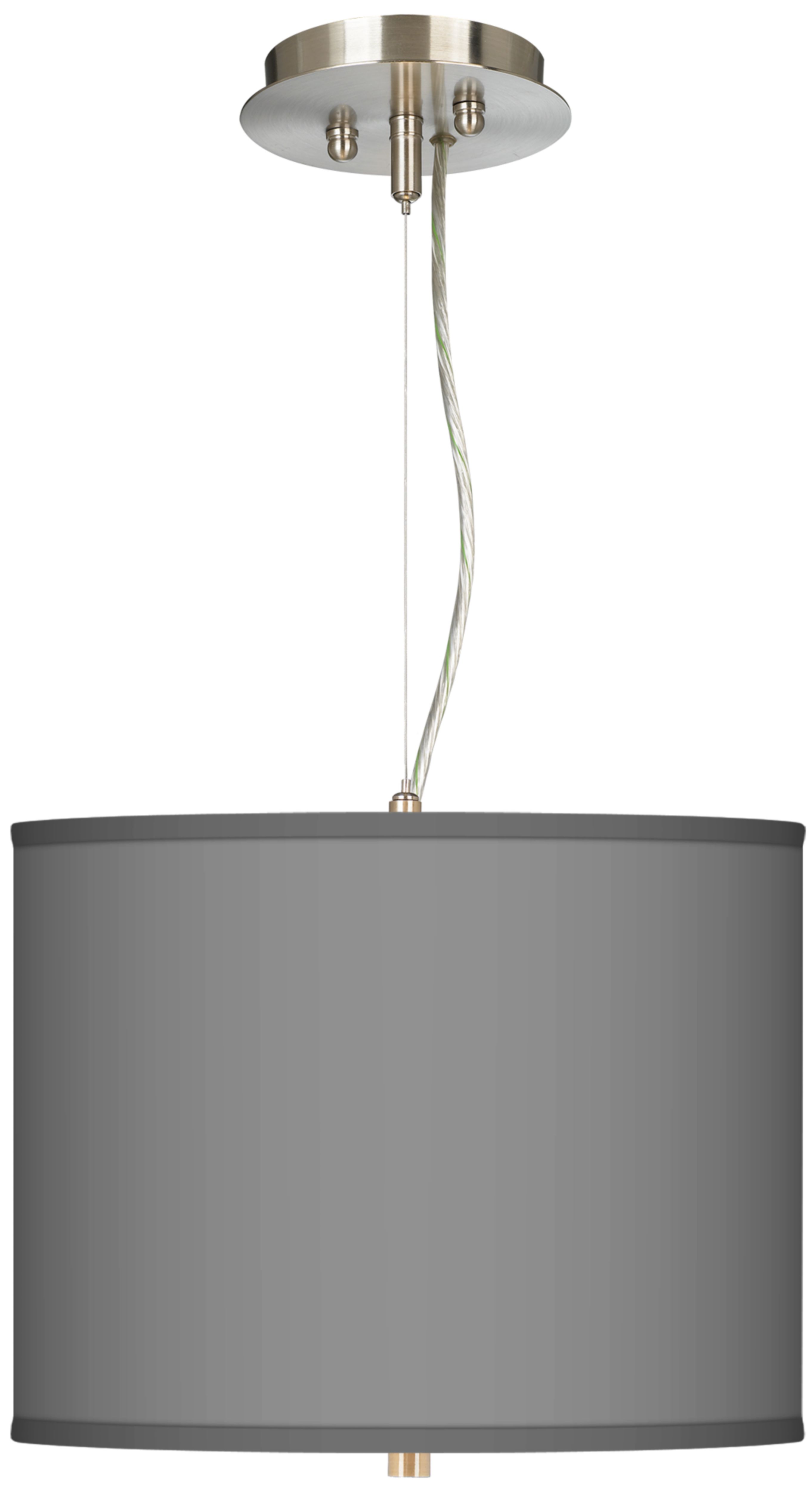 Brushed Nickel 13 1/2" Wide Two Light Pendant Chandelier