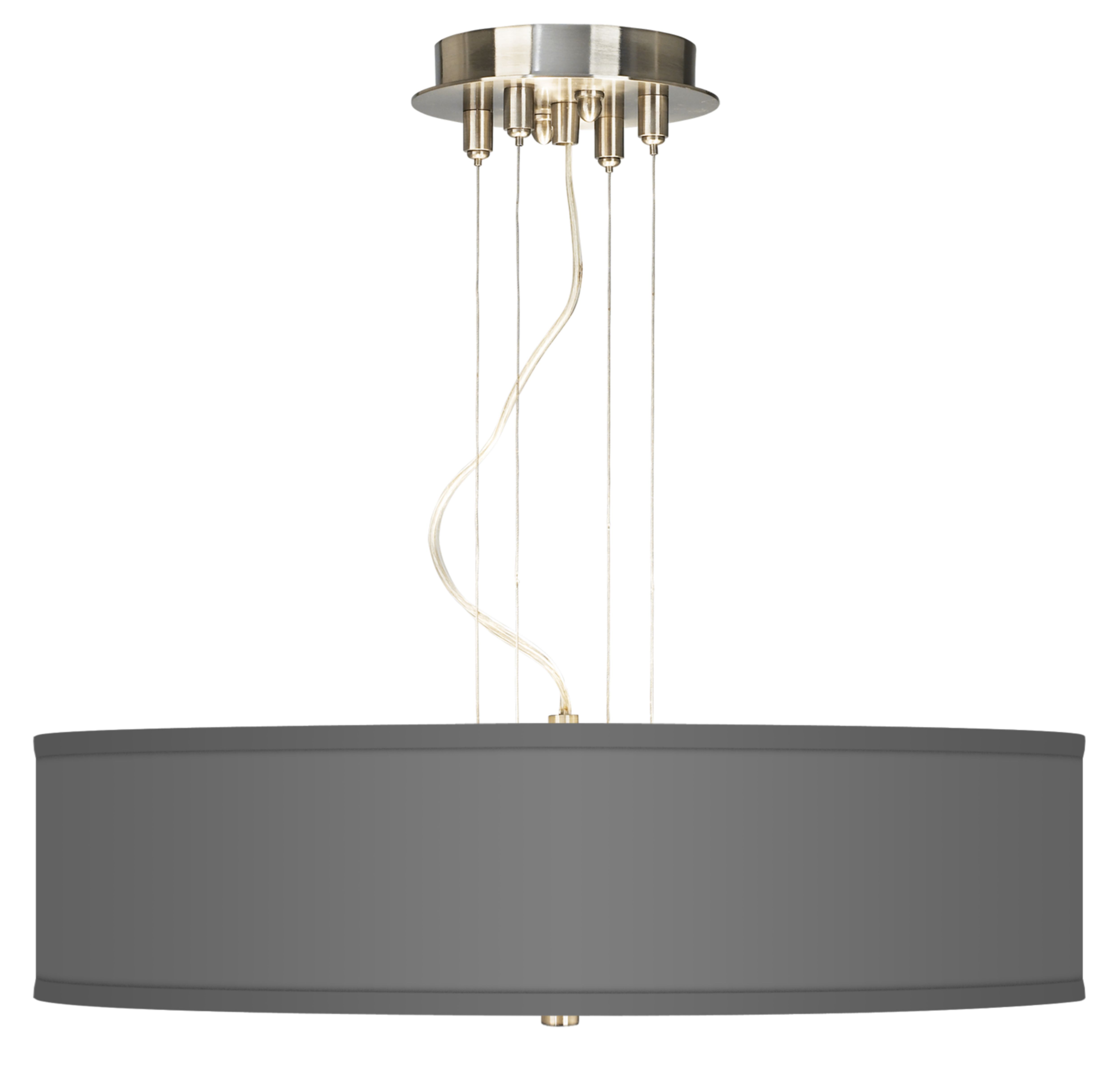 Brushed Nickel 20" Wide Three Light Pendant Chandelier