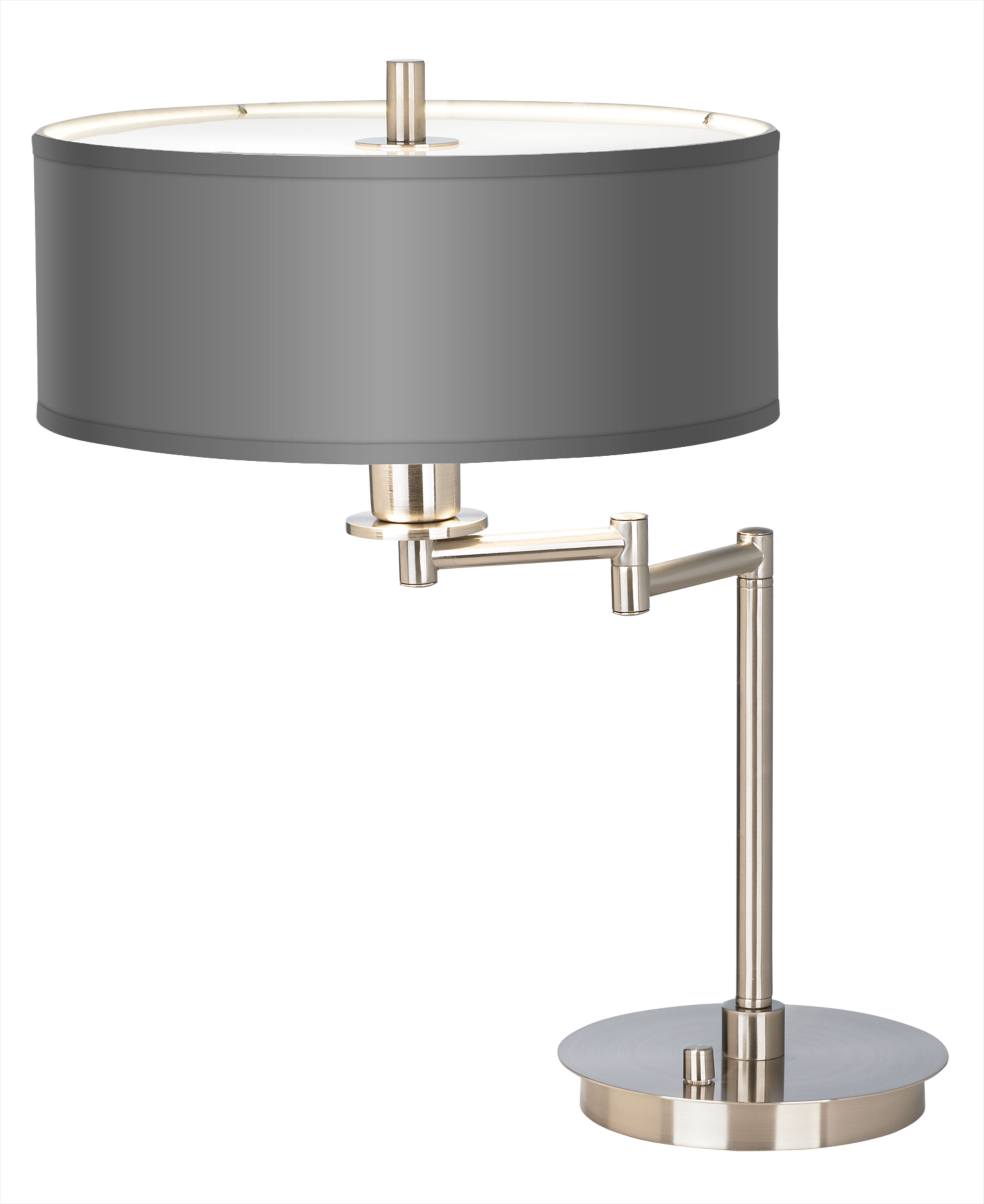 Brushed Nickel Energy Efficient Swing Arm Desk Lamp
