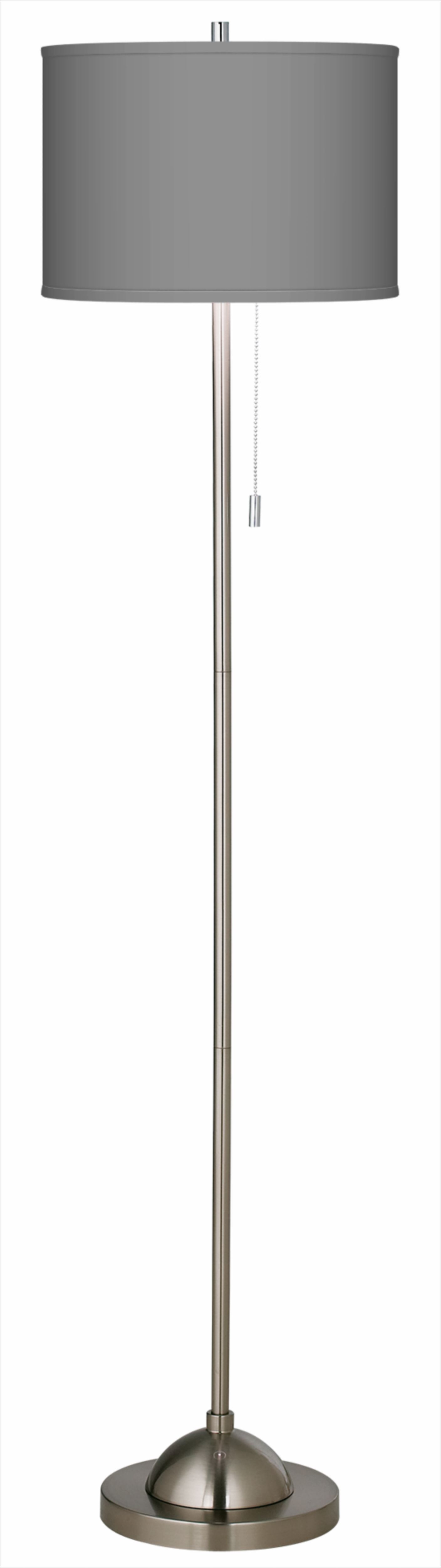 Brushed Nickel Contemporary Floor Lamp