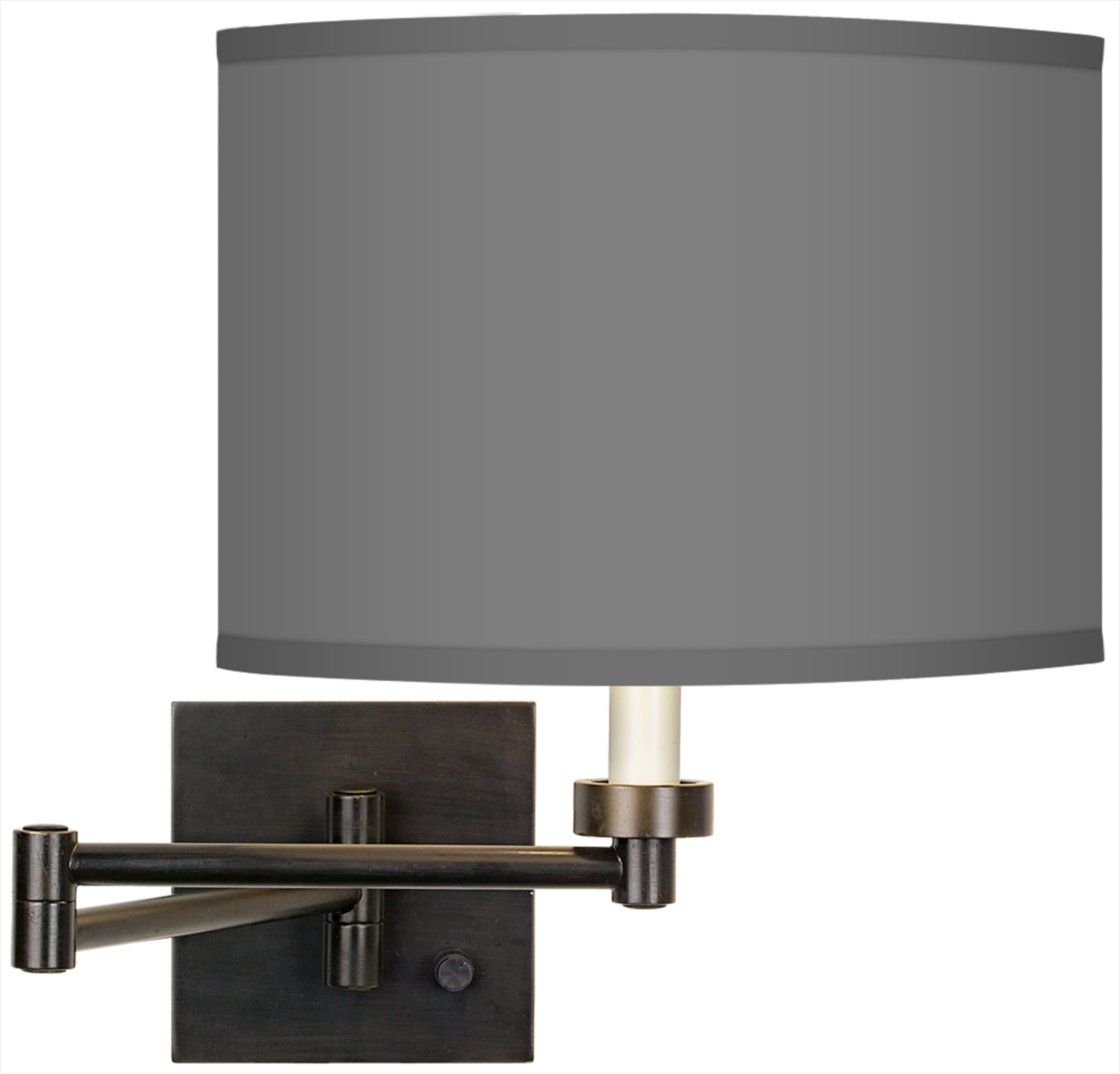 Dark Bronze Plug-In Swing Arm Wall Light