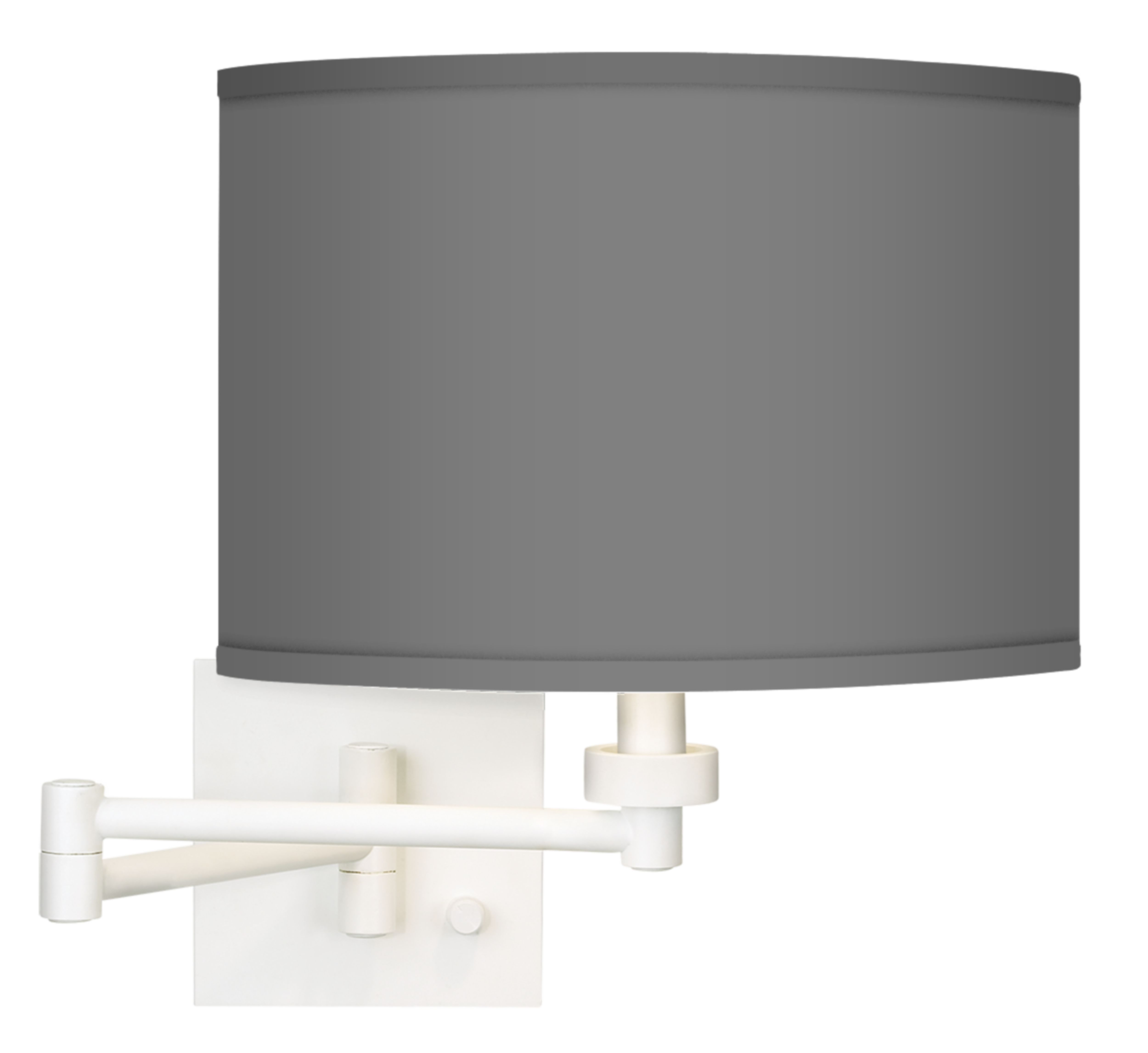 Matte White Plug-In Swing Arm Wall Light