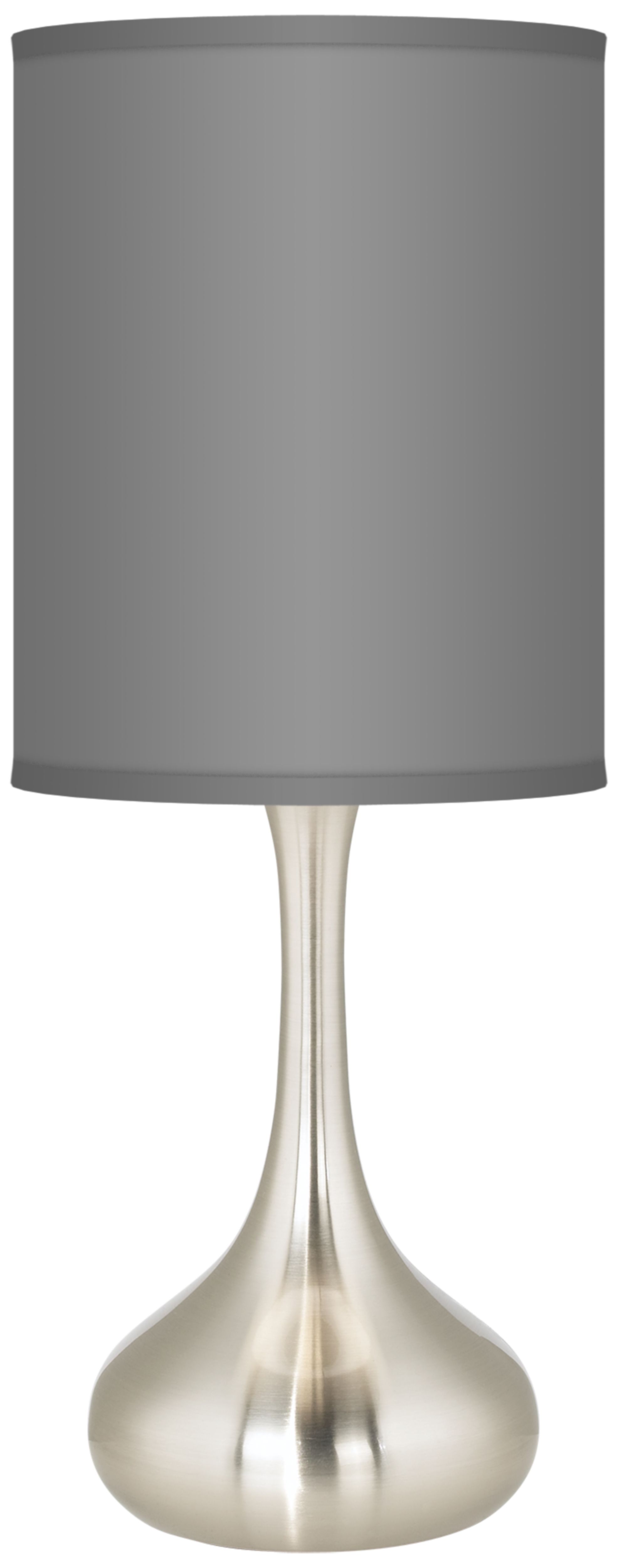 Brushed Steel Finish Kiss Table Lamp