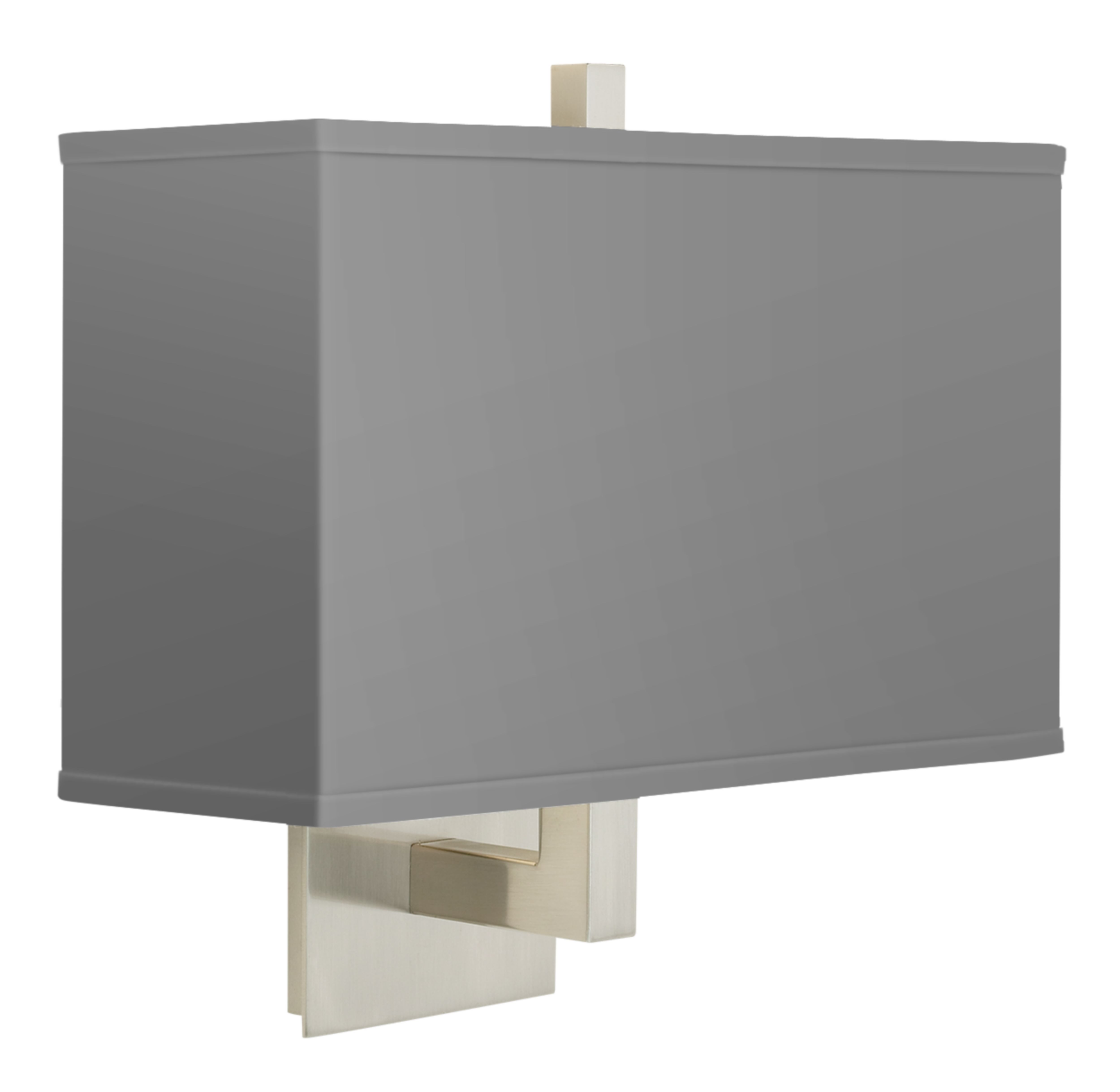 Brushed Steel Finish 14" Wide Rectangular Wall Sconce