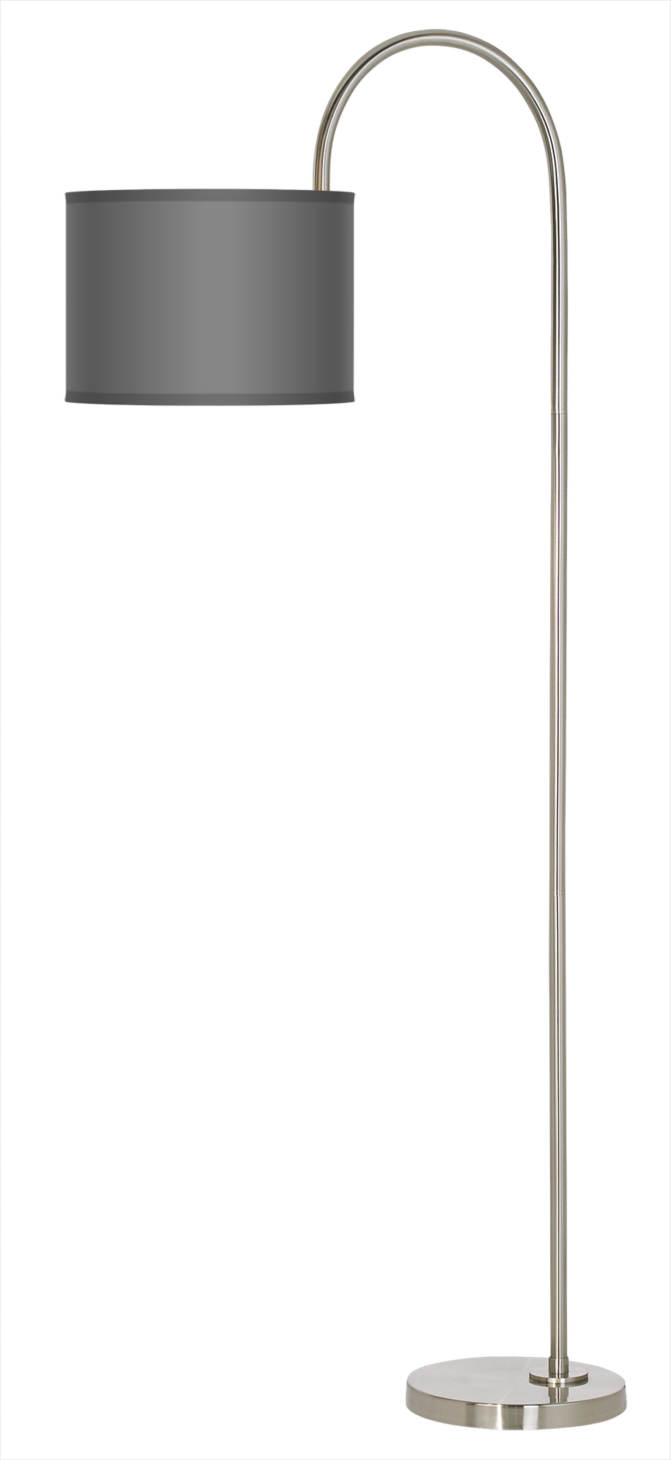 Brushed Steel Finish Giclee Floor Lamp