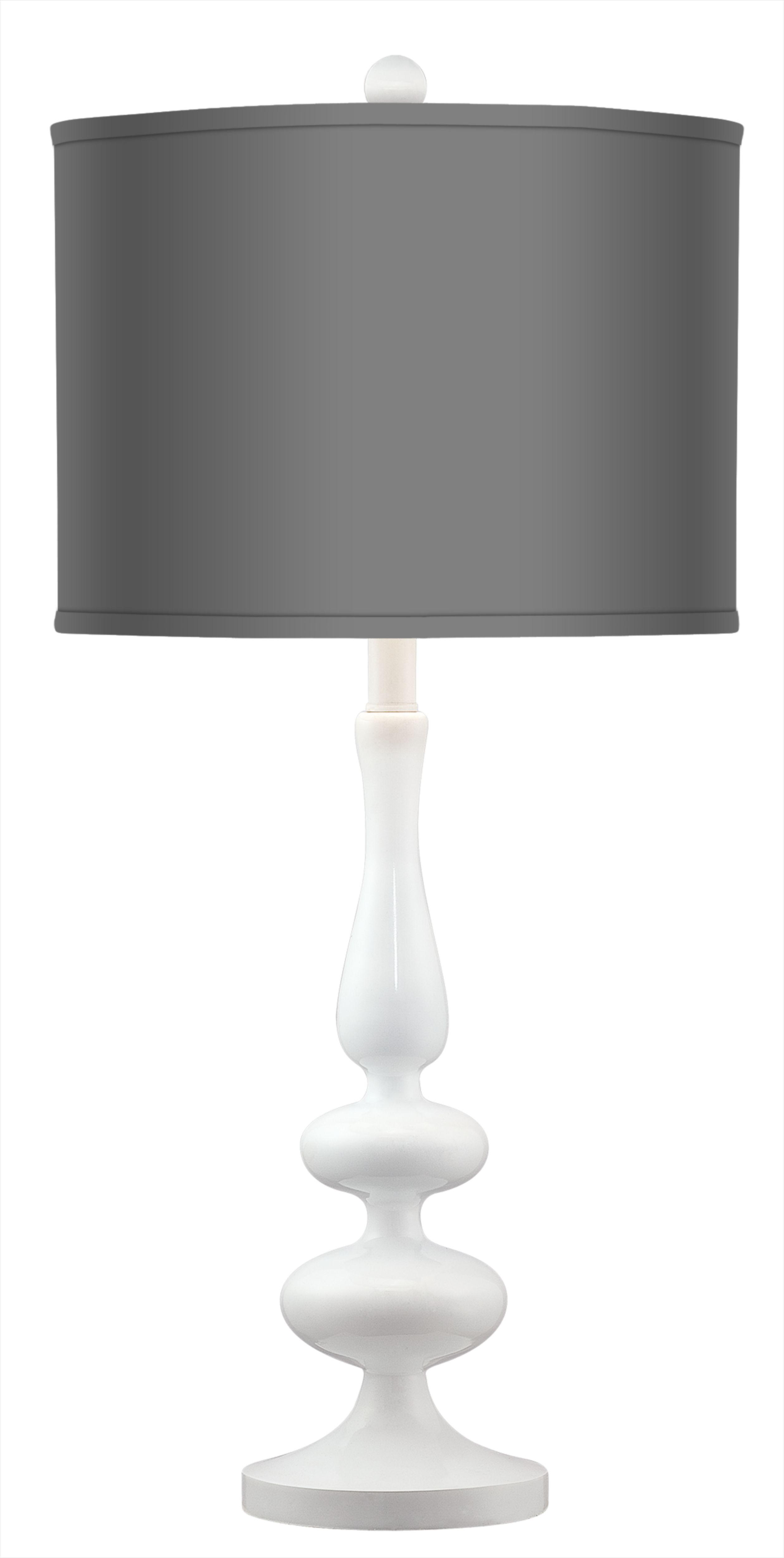 Modern Gloss White Base Table Lamp