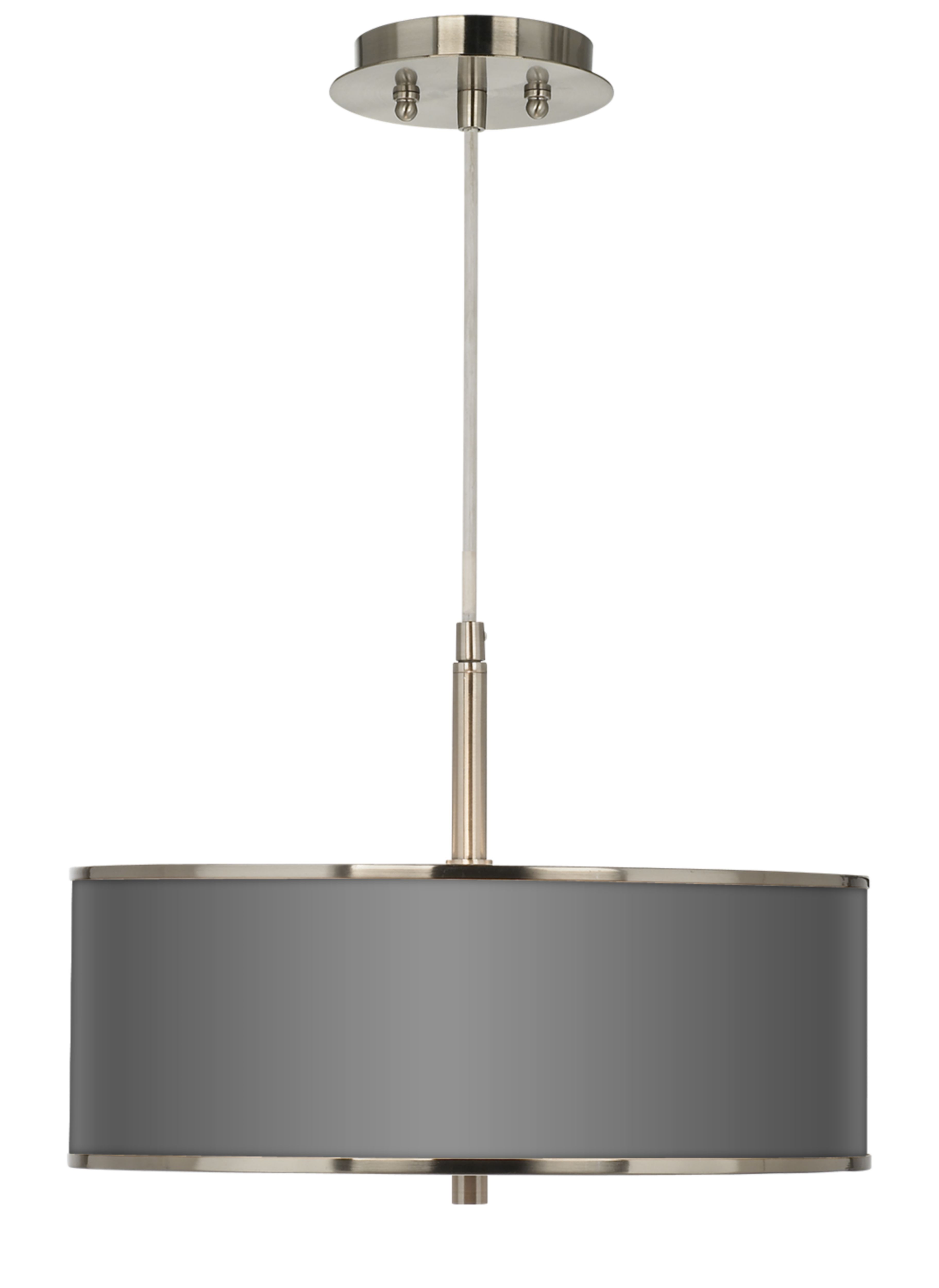 16" Wide Pendant Light in Brushed Steel Finish