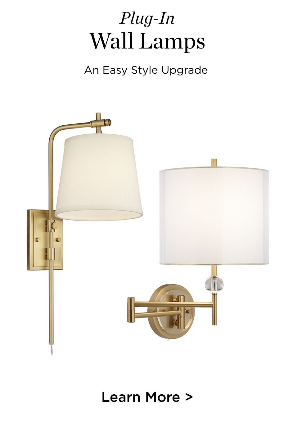 Learn More About Plug-in Wall Lamps!