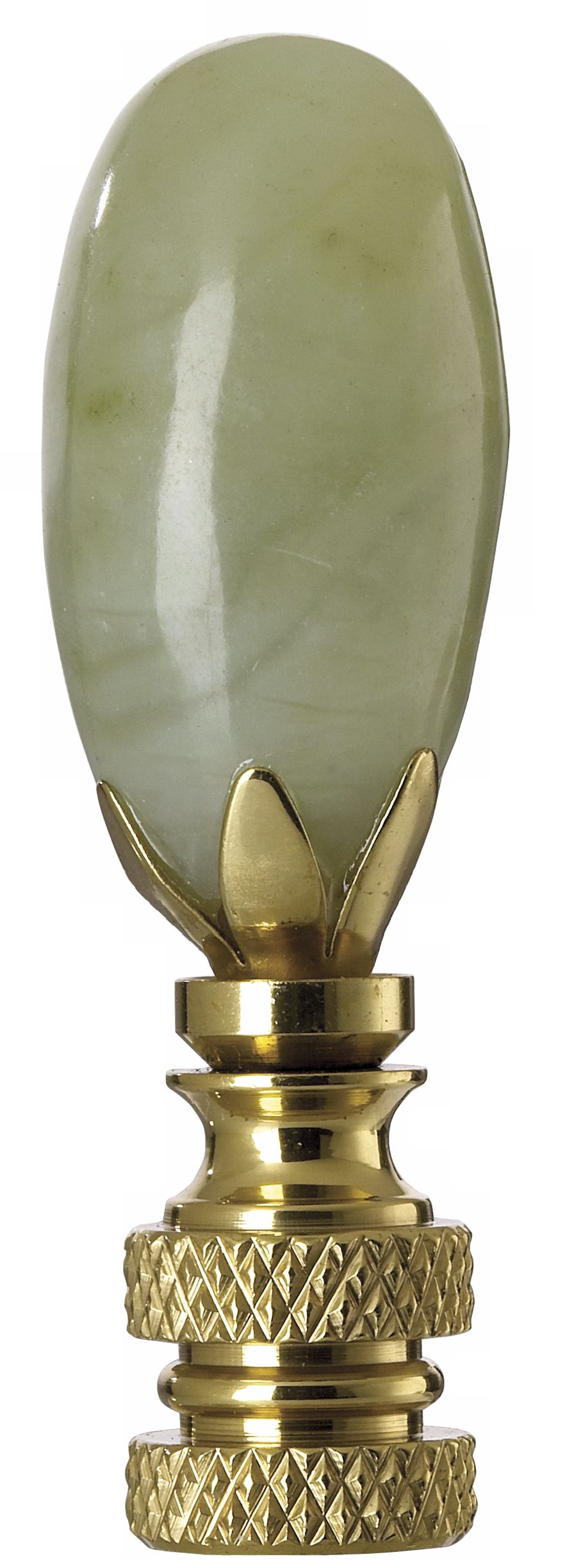 Oval Jade Stone Lamp Shade Finial