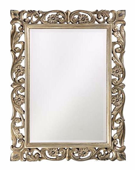 St. Clare Antique French Pewter 41" Wide Wall Mirror