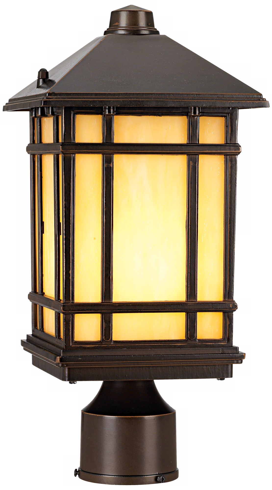 J du J 14" High Mission Hills LED Outdoor Post Light