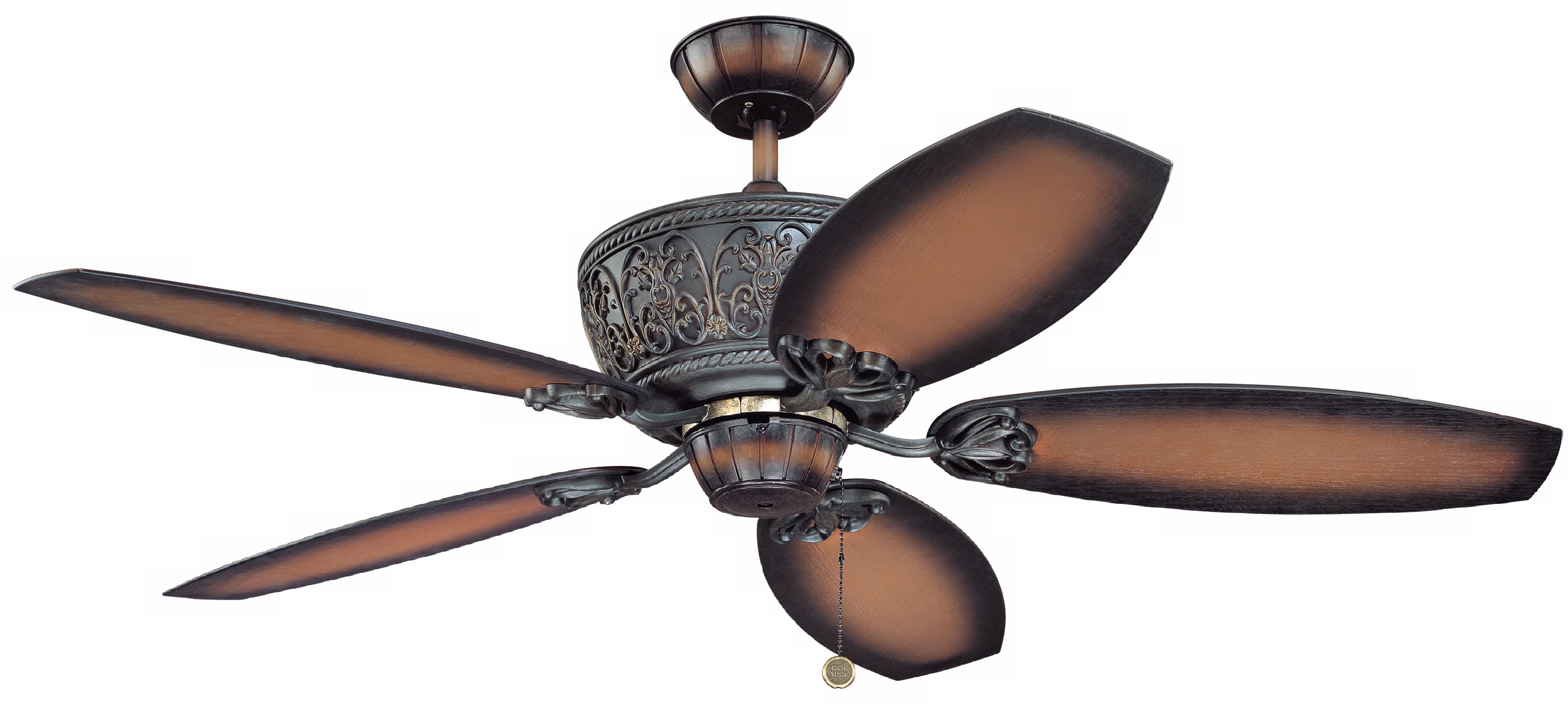52" Casa Troubadour™ Dark Walnut Ceiling Fan