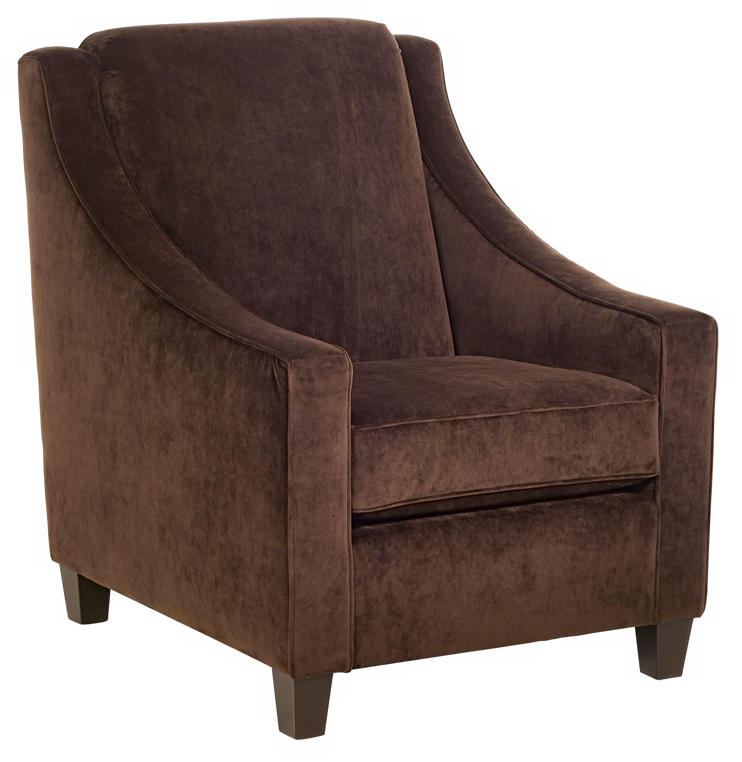 Chocolate Microfiber Fabric Covered Bella Armchair