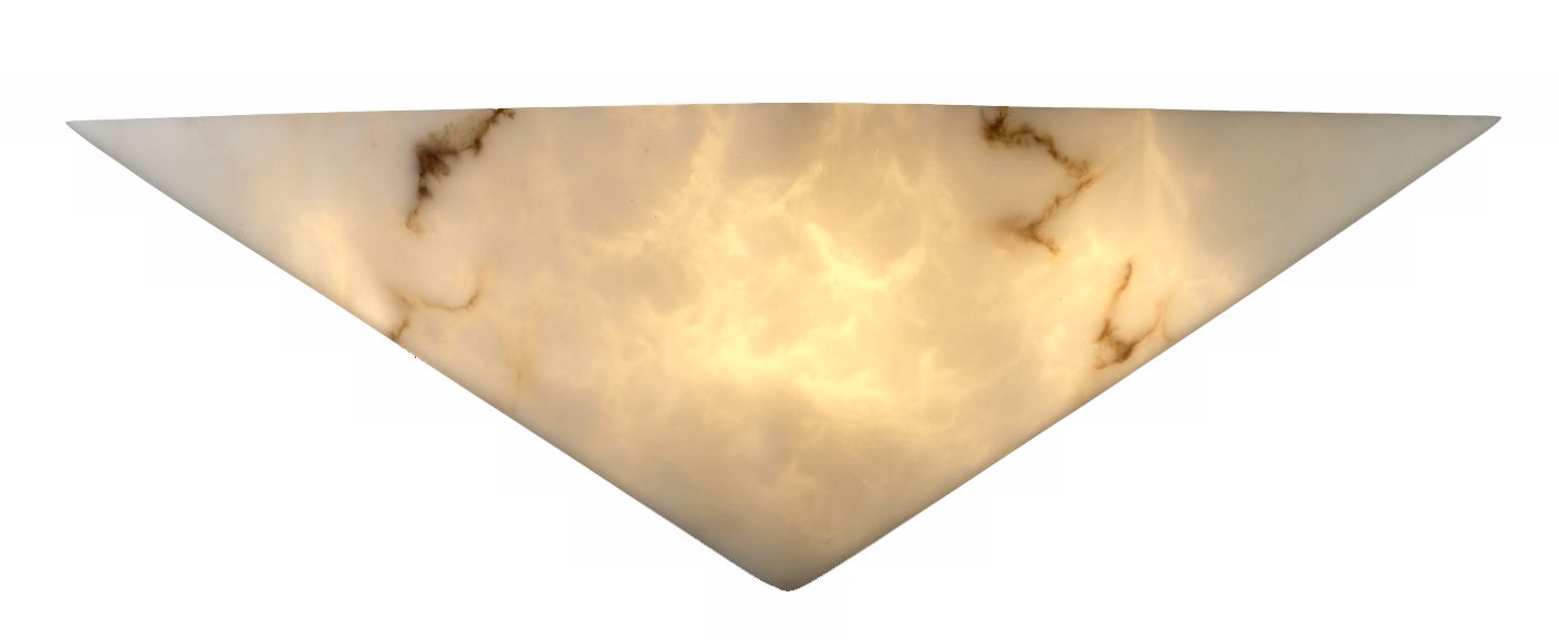 Faux Alabaster Triangle Wall Sconce