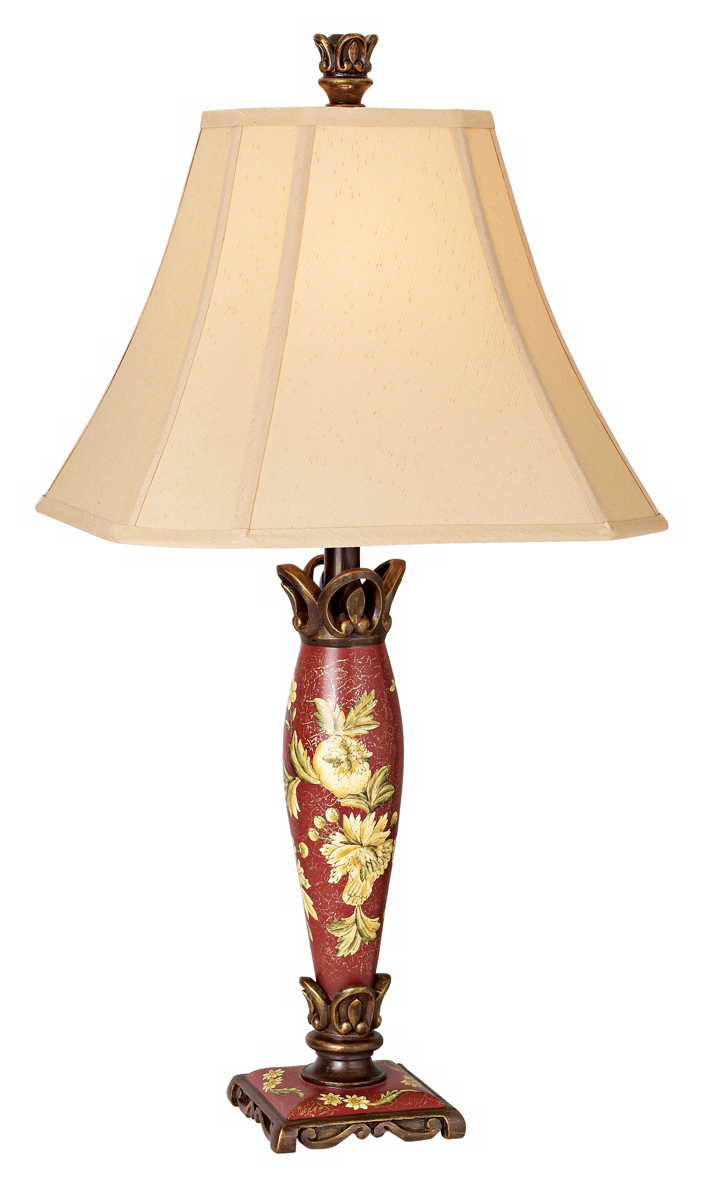 Possini® Tuscan Red Floral Table Lamp