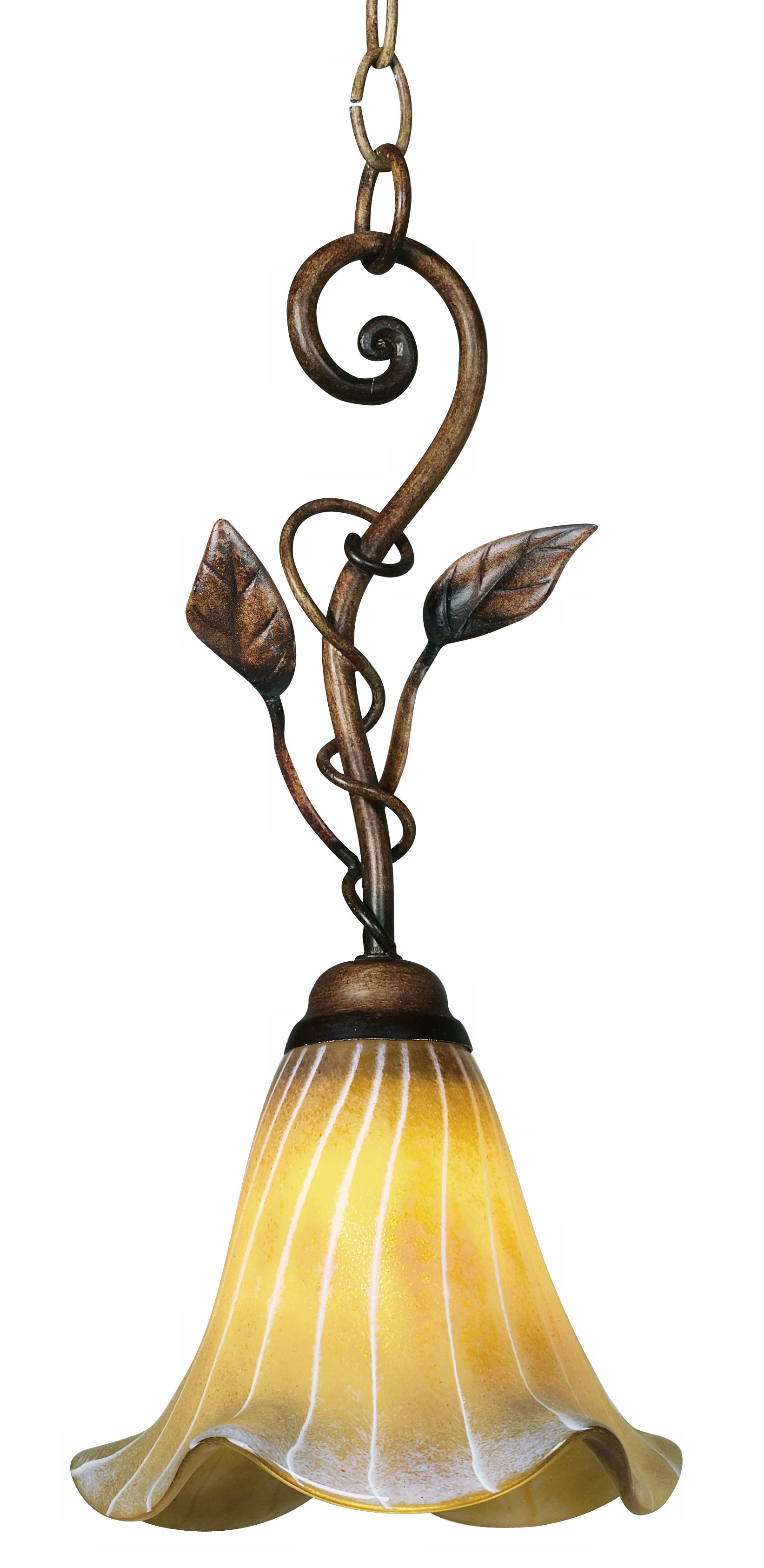 Eden Park Tulip Art Glass Mini Pendant Chandelier