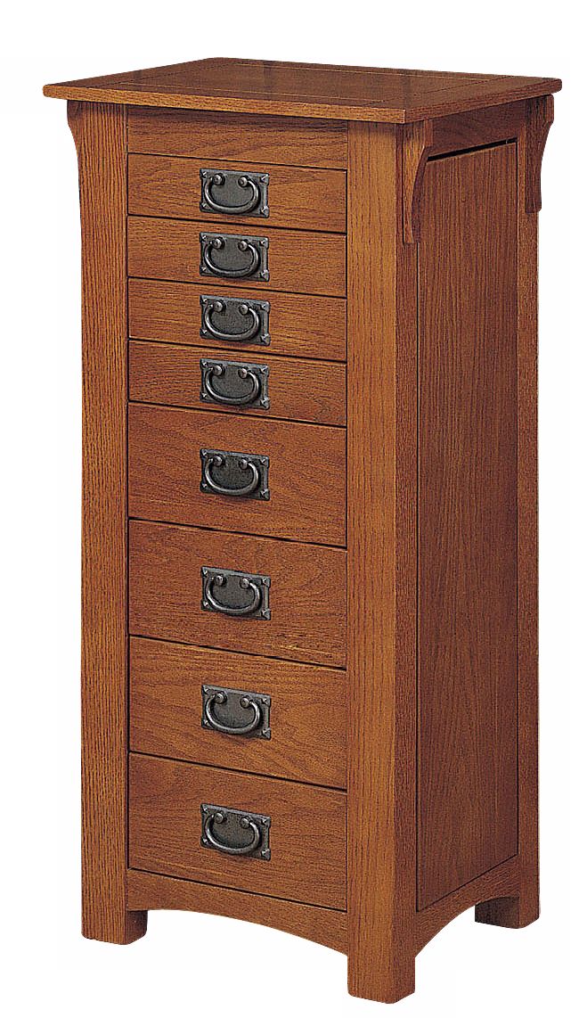 Mission Oak Jewelry Armoire