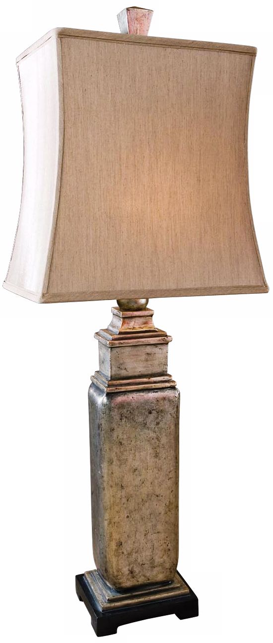 Uttermost Sylvester Distressed Silver Leaf Table Lamp