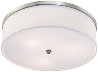 Energy Efficient White Fabric 20 14 Wide Ceiling Light 01024