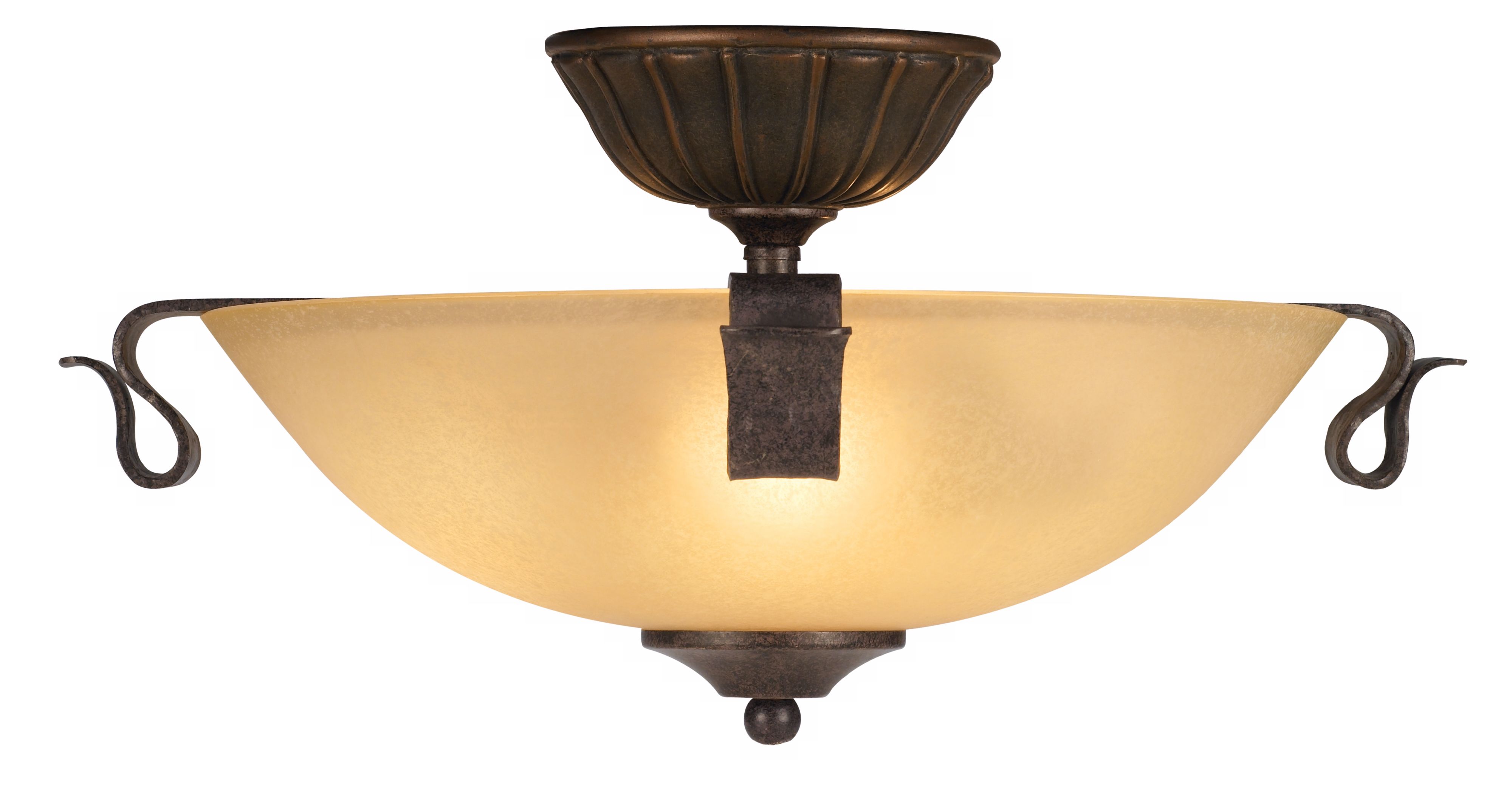 Rust Ceiling Fan Light Kit With Scavo Glass