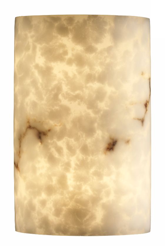 Faux Alabaster Large Cylinder Wall Sconce