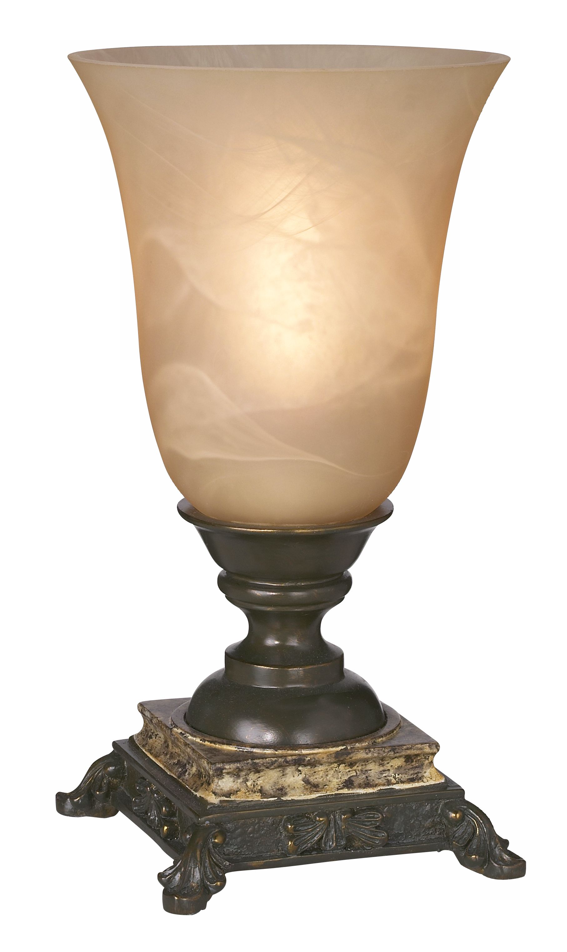 Alabaster Glass Uplight Table Torchiere Accent Lamp