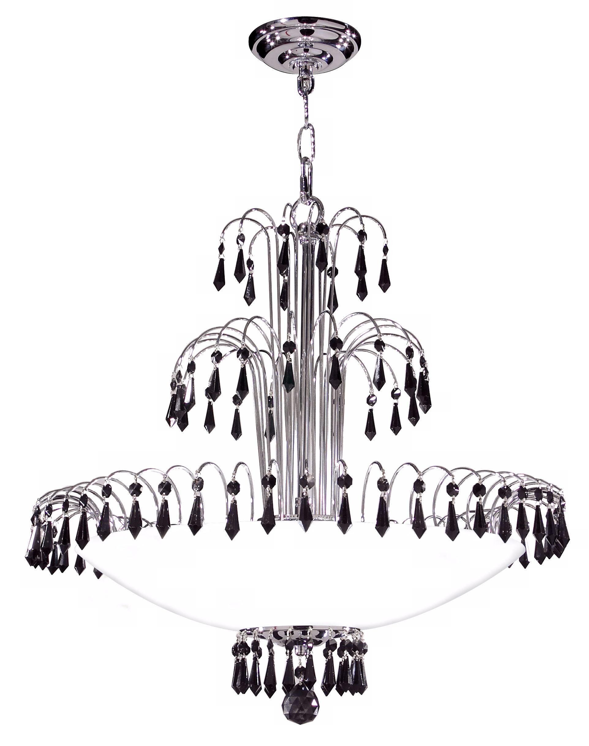 Fontaine Collection Black Crystal Chandelier (01375)