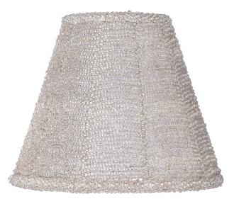 Clear Glass Beads Lamp Shade 3x6x5 Clip On 01459