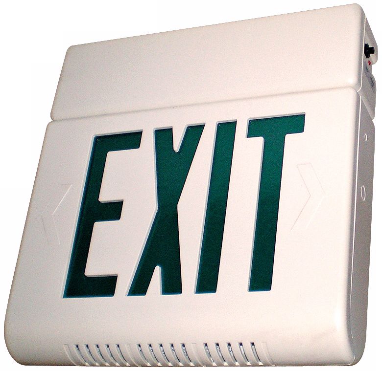Hardwire with Battery Backup Lighted Exit Sign 01625