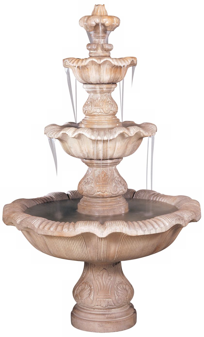 Henri Studios Three Tier Renaissance Square Garden Fountain
