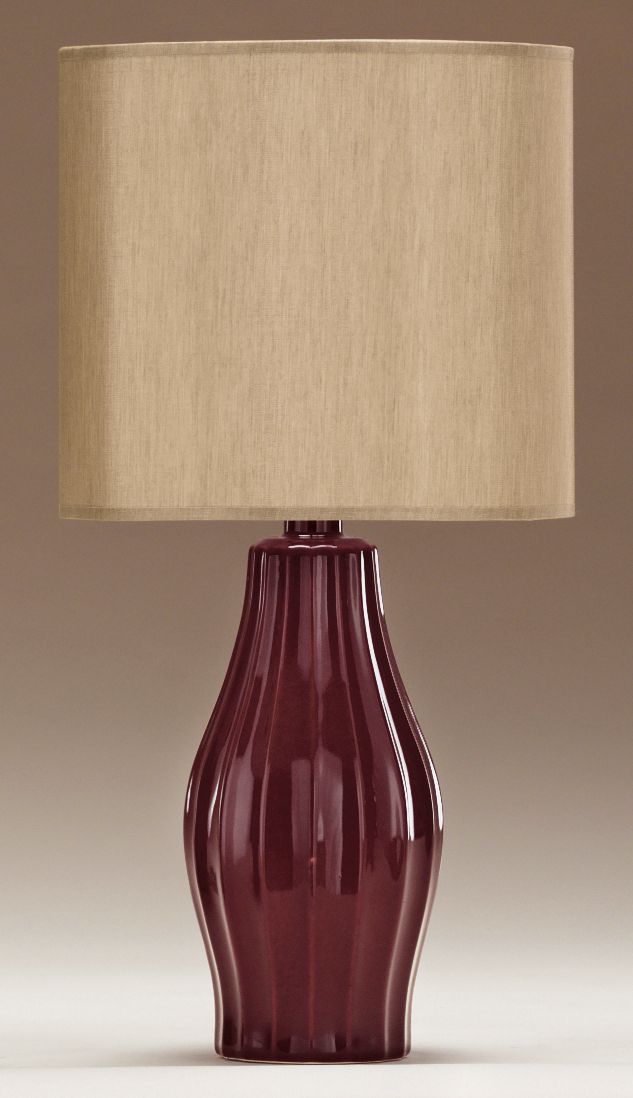 Haeger Potteries Zenith Wine Ceramic Table Lamp