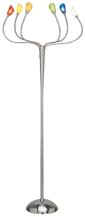 Lite Source Lollipop Shade Six Light Floor Lamp