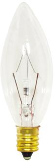 Satco 40 Watt Clear Candelabra Light Bulb 02039