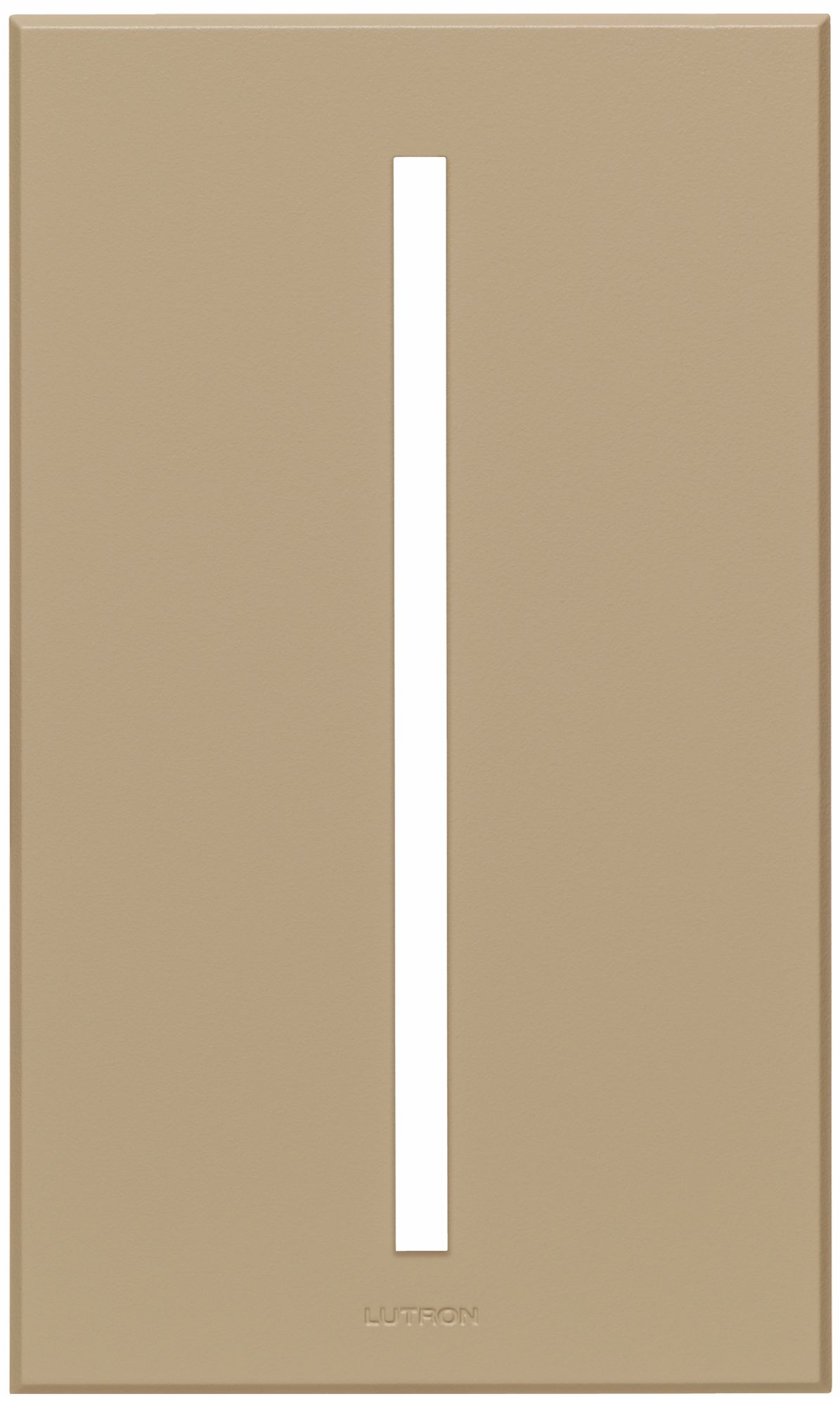 Lutron Vierti Taupe Single Gang Screwless Faceplate