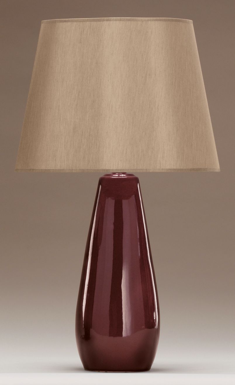 Haeger Potteries Wine Ceramic Tear Drop Table Lamp