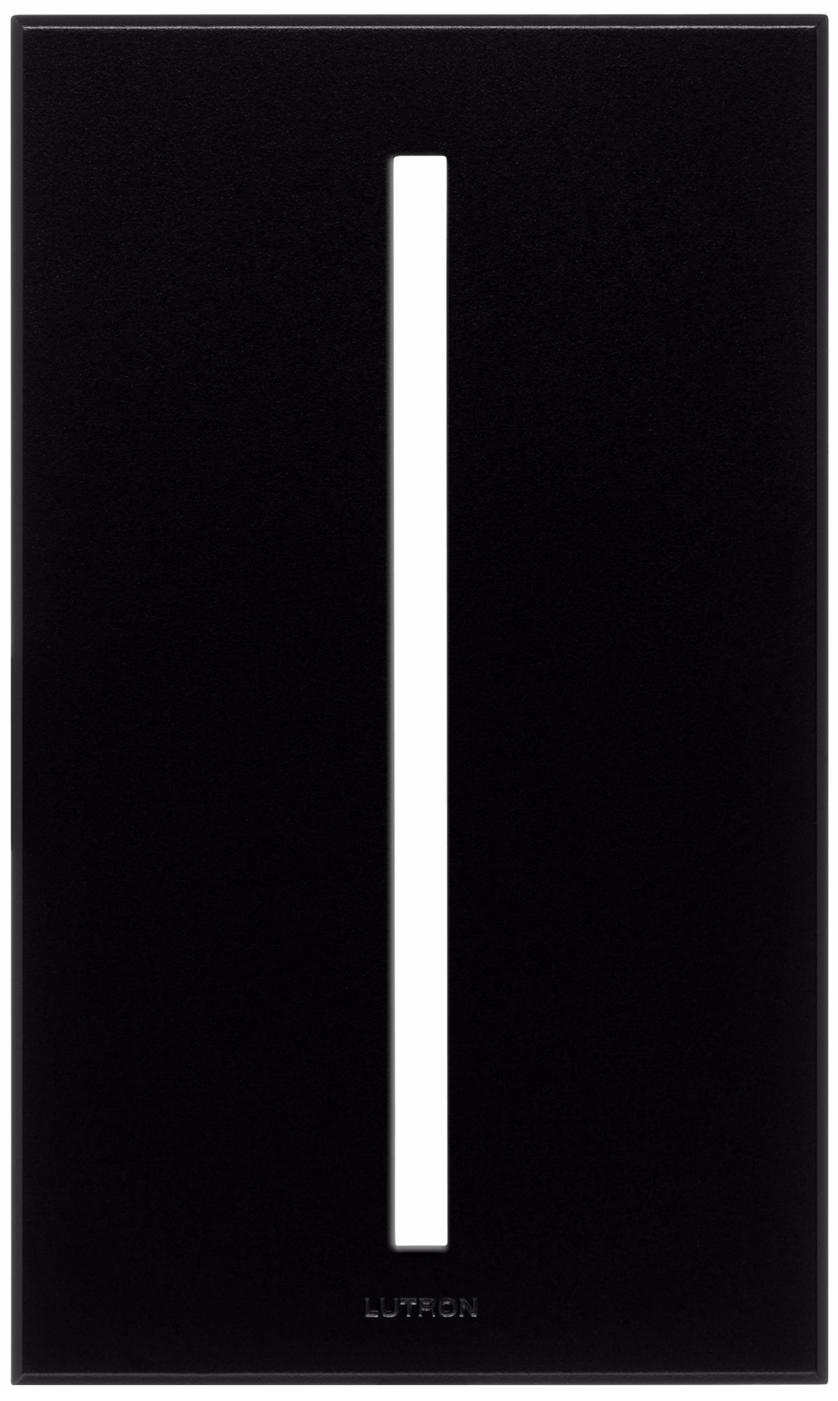 Lutron Vierti Black Single Gang Screwless Faceplate