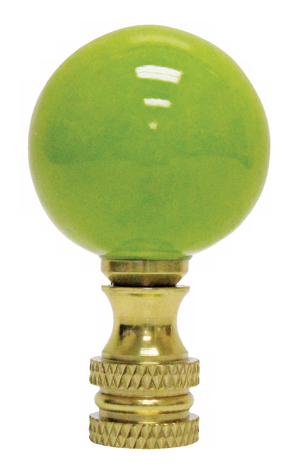 Kiwi Green Ceramic Ball Finial