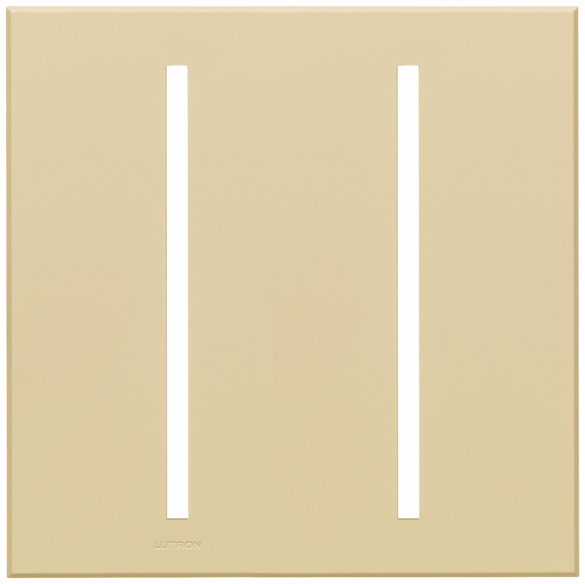 Lutron Vierti Beige Two Gang Screwless Faceplate