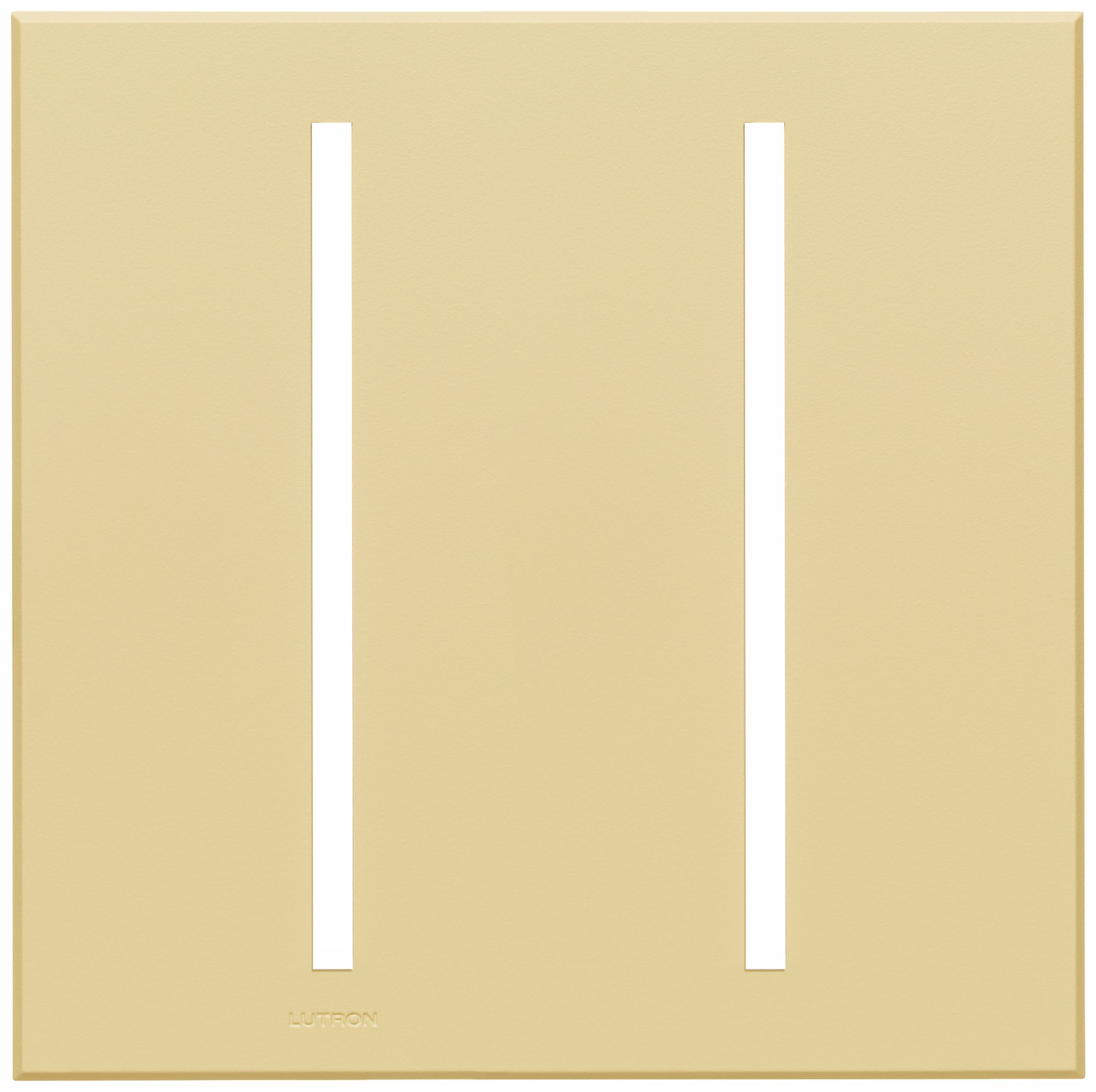 Lutron Vierti Ivory Two Gang Screwless Faceplate