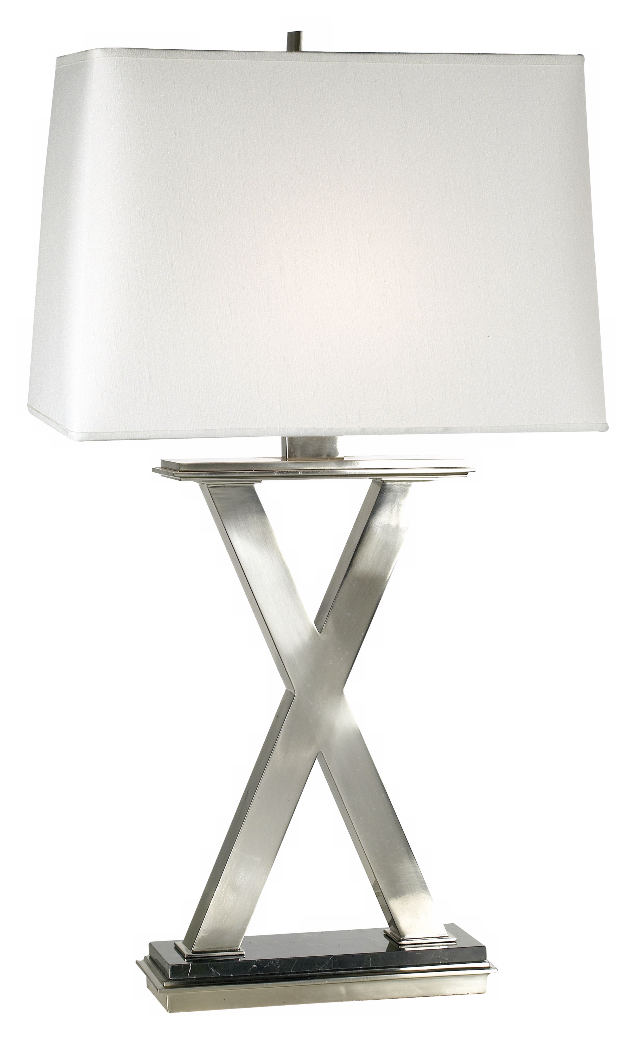 Robert Abbey Antique Silver X Table Lamp