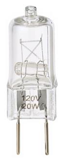 Tesler 20 Watt Clear Bi Pin G8 Base Halogen Light Bulb 02378