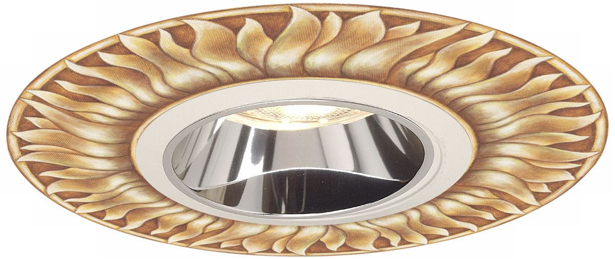 Juno 6" Clear Alzak Recessed Trim with Florentine Medallion