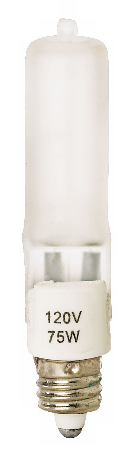 Tesler 75 Watt Mini Candelabra Frosted Halogen Light Bulb