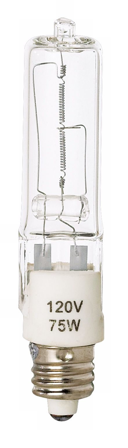 Tesler 75 Watt Mini Candelabra Clear Halogen Light Bulb