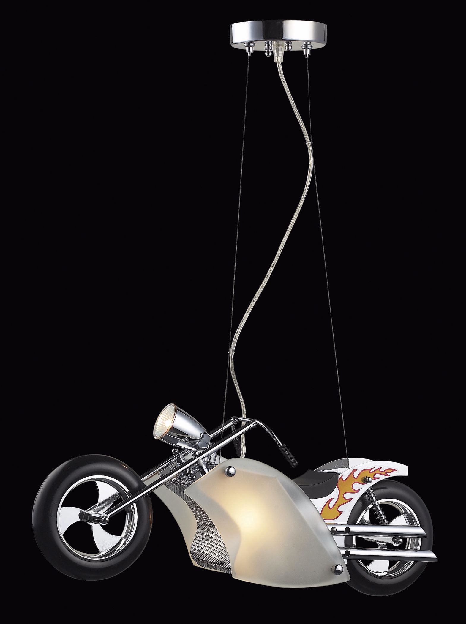 Flame Chopper Motorcycle Pendant Chandelier
