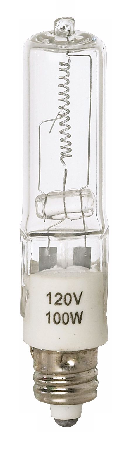 Tesler 100 Watt Mini Candelabra Clear Halogen Light Bulb