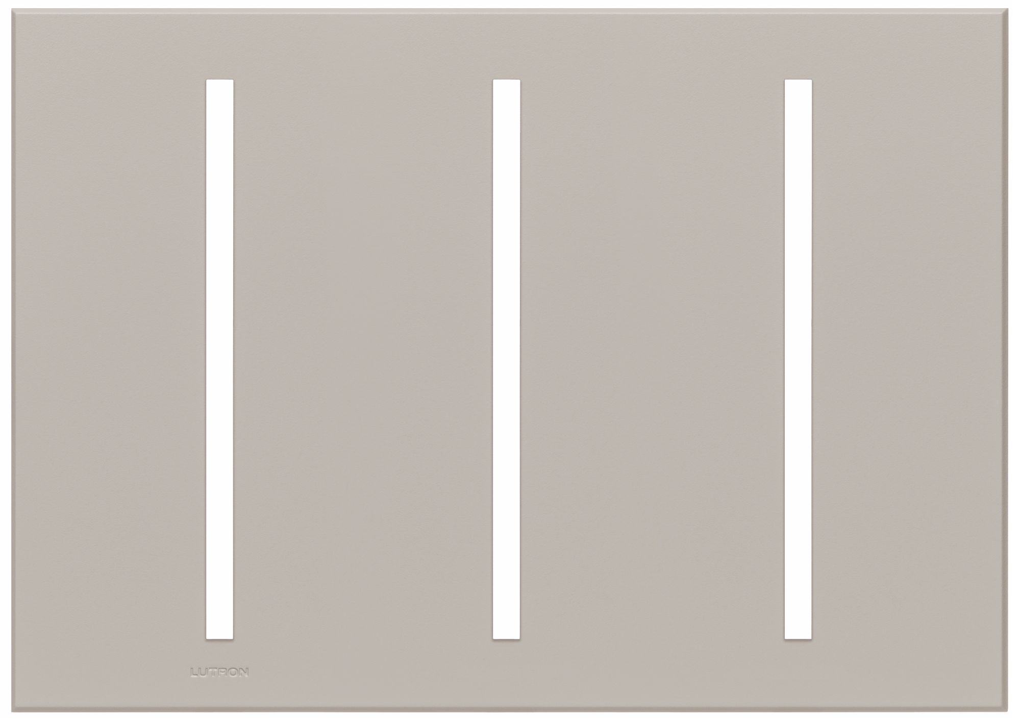 Lutron Vierti Gray Three Gang Screwless Faceplate