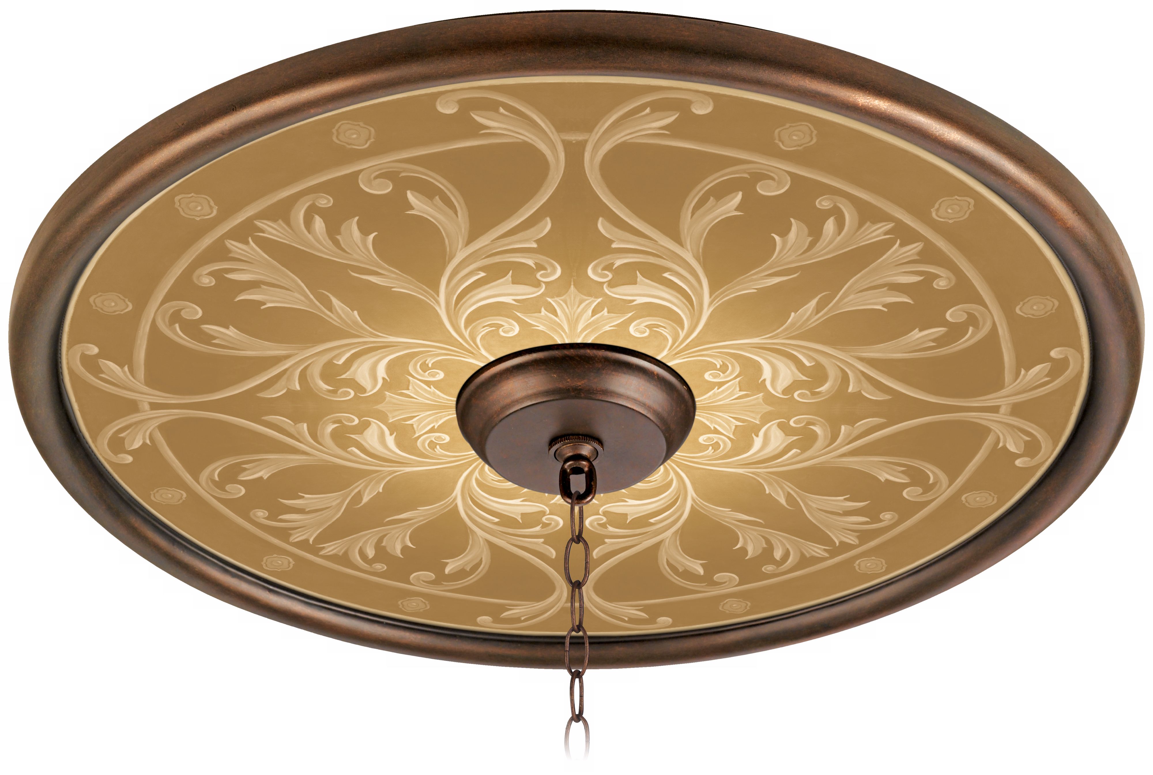 Tracery Spice 24" Wide Bronze Finish Ceiling Medallion