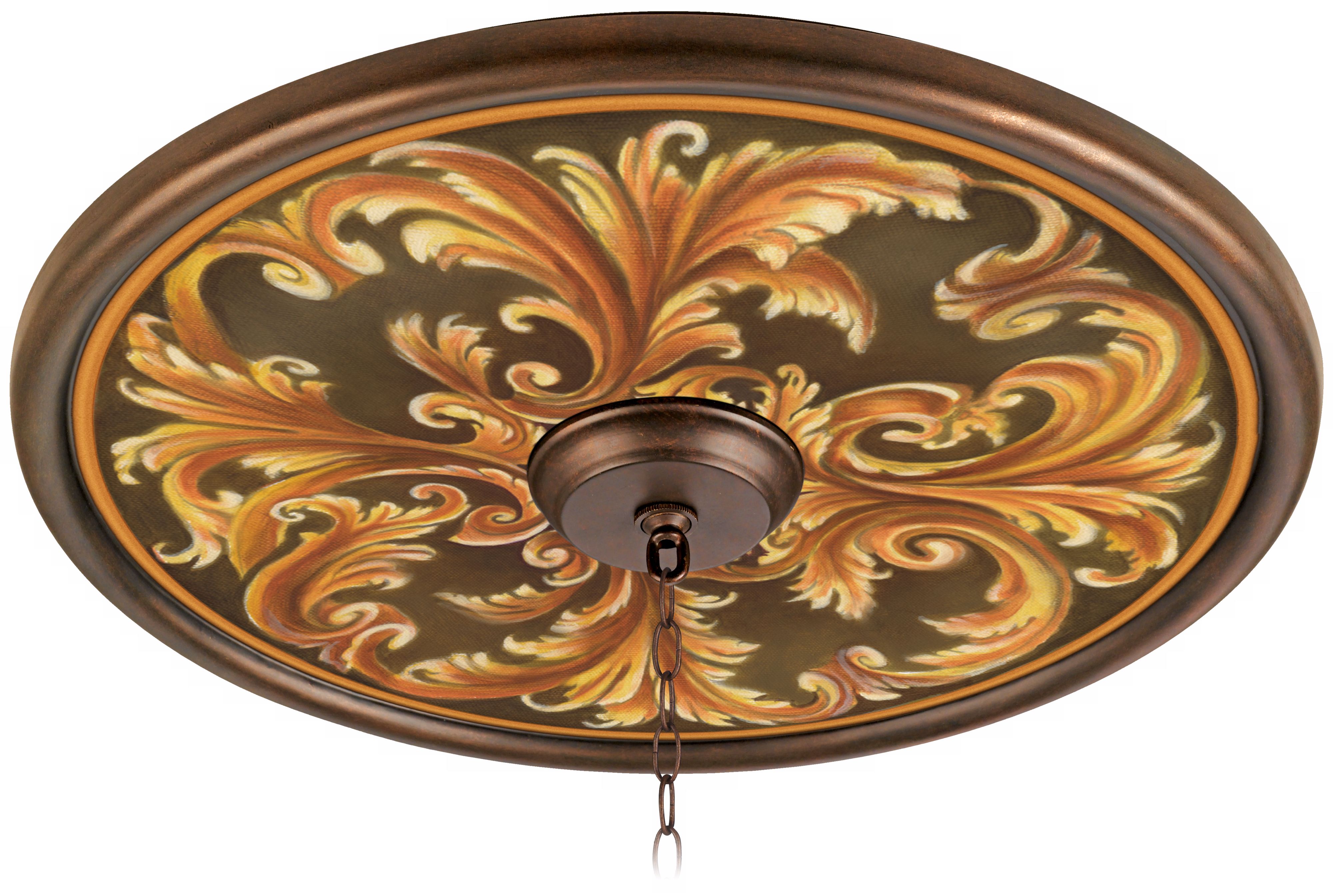 Acanthus Regal 24" Wide Bronze Finish Ceiling Medallion